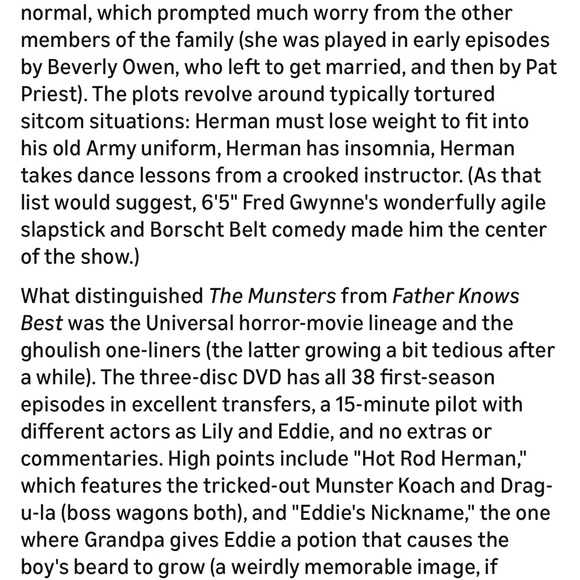 # 0723+ The Munsters First Season DVD Set - Picture 8 of 9